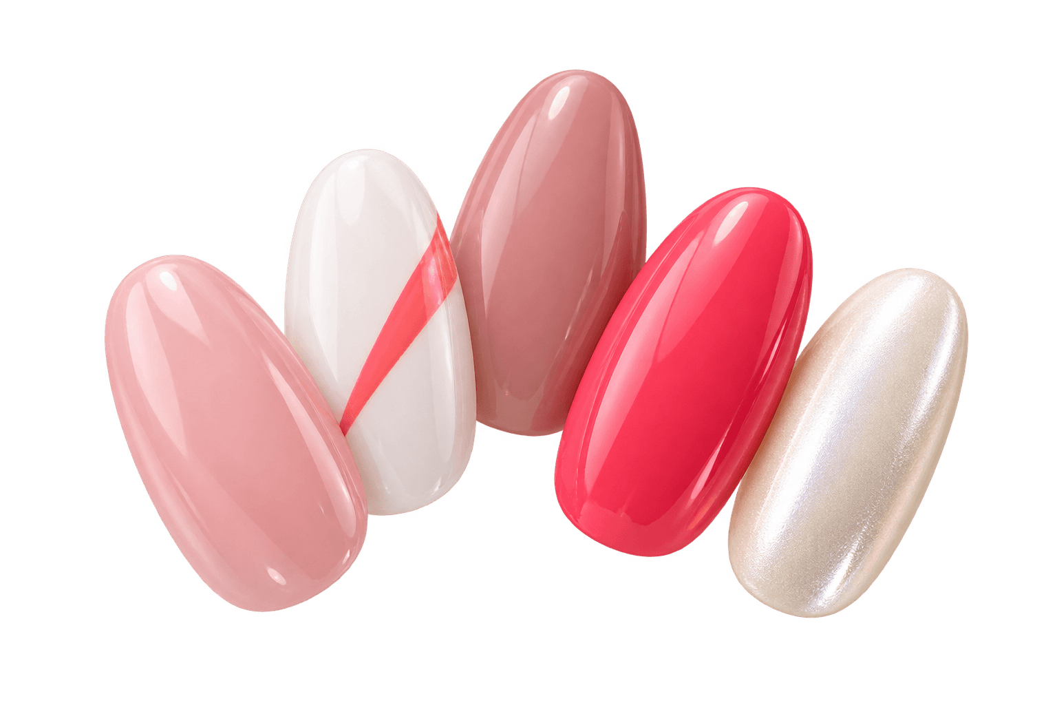 Unhas profissionais decoradas em tons de rosa e nude
